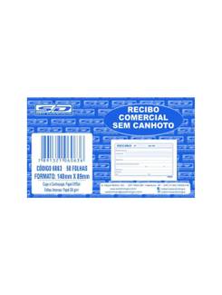 RECIBO COMERCIAL S/CANHOTO 50 FOLHAS - 120X85MM - 10033 - PCT 20 - SAO DOMINGOS