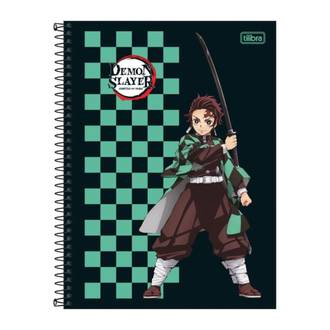 CADERNO UNIV CAPA DURA 10X1 160FLS - DEMON SLAYER - PCT 4 - TILIBRA