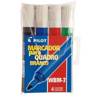 MARCADOR PINCEL QUADRO BRANCO C/4 CORES WBM-7 - UN - PILOT