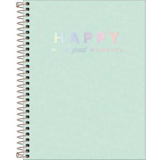 CADERNO UNIV CAPA DURA 12X1 192FLS - HAPPY - PCT 4 - TILIBRA