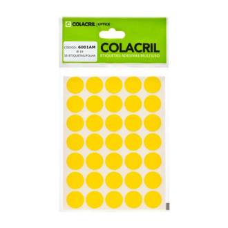 ETIQUETAS P/IDENTIFICACAO 19MM - C/210 - 6001AM - UN - COLACRIL