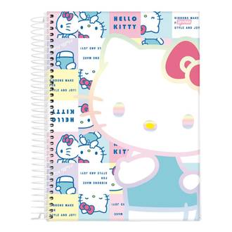 CADERNO UNIV CAPA DURA 10X1 160FLS - HELLO KITTY - UN - JANDAIA