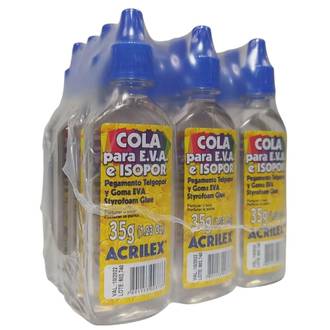 COLA EVA E ISOPOR 35G - PCT 12 - ACRILEX