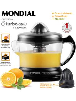 ESPREMEDOR DE SUCO PREMIUM E-02 - 220V - PRETO - UN - MONDIAL