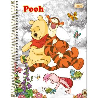 CADERNO UNIV CAPA DURA 10X1 160FLS - 397822 - POOH - UN - TILIBRA