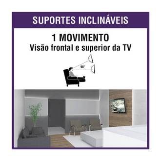 SUPORTE P/ TV INCLINAVEL SLIM 37" A 85" - SBRP615 - UN - BRASFORMA