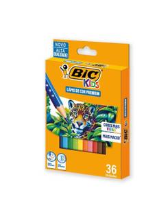 LAPIS DE COR KIDS PREMIUM MADEIRA - C/36 - PCT 6 - BIC