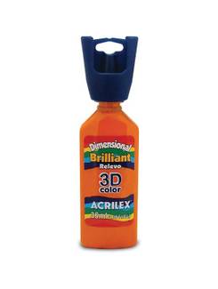TINTA DIMENSIONAL BRILLIA 35ML 12112  - LARANJA - CX 06 - ACRILEX
