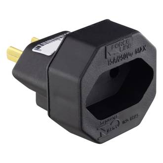ADAPTADOR TOMADA PADRAO ANTIGO 4316 - PRETO - UN - FORCE LINE