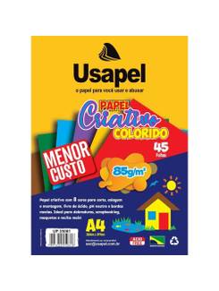 PAPEL CRIATIVO A4 32FL - 85G - 8 CORES - 25086 - UN - USAPEL