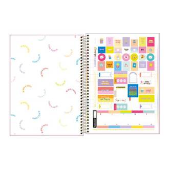 CADERNO UNIV CAPA DURA 1X1 80FLS - HAPPY - PCT 4 - TILIBRA