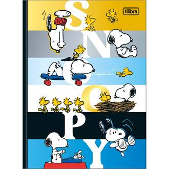 CADERNO COLEGIAL COSTURADO 160FLS - 384071 - SNOOPY - PCT 4 - TILIBRA