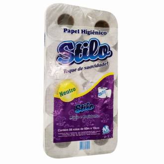 PAPEL HIGIENICO STILO C/8 - 60M - 100% CELULOSE - UN - MEYORS