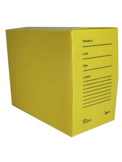 ARQUIVO MORTO PRATICO 350X245X135MM - 2607 - AMARELO - CX 50 - ALAPLAST