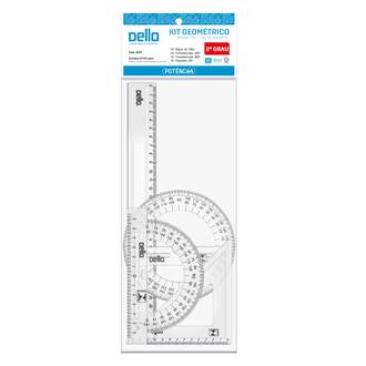KIT GEOMETRICO 2° GRAU ACRILIC C/ 4 PEÇAS - 8721 - UN - DELLO