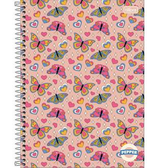 CADERNO UNIV CAPA DURA 20X1 320FLS - PEPPER FEM - PCT 2 - TILIBRA