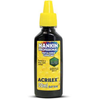 TINTA NANKIN 20ML 520 1 - PRETO - UN - ACRILEX