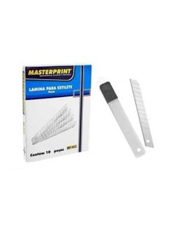 LAMINA PARA ESTILETE ESTREITO C/10 - MP453 - UN - MASTERPRINT