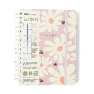 PLANNER PERMANENTE ESPIRAL A5 / MELISSA PINK BLOOMY - UN - CICERO