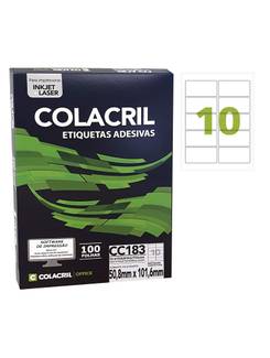 ETIQ INKJET/LASER CARTA 100FL - CC183 - 50X101 - UN - COLACRIL