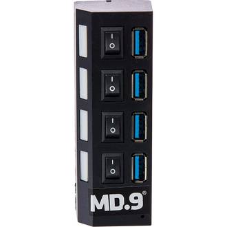 HUB 4 PORTAS USB 3.0 C/ INTERRUPTOR - 7873 - UN - MD9