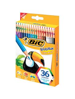 LAPIS DE COR EVOLUTION SEXTAVADO  BIC - C/36 - PCT 3 - BIC