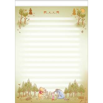 CADERNO COLADO PAPEL CARTA 50FLS - 395455 - POOH - UN - TILIBRA