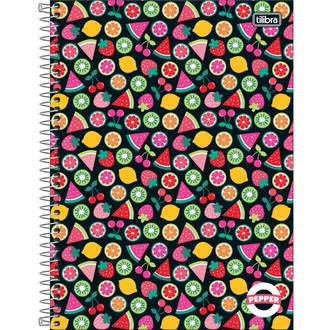 CADERNO UNIV CAPA DURA 10X1 160FLS - PEPPER FEM - PCT 4 - TILIBRA