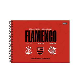CADERNO DESENHO CAPA DURA 80FLS - ESPIRAL - 3393070 - FLAMENGO - PCT 5 - FORONI
