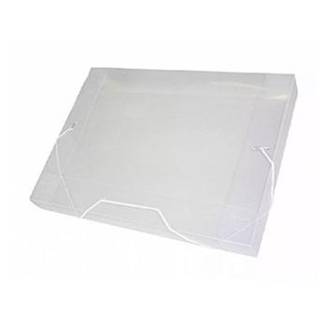 PASTA ELASTICO PLASTICA 4CM OFICIO - 1024 - CRISTAL - PCT 10 - ACP