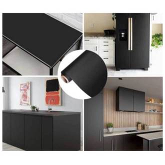 FILME AUTOADESIVO 45CMX2M 80 MICRAS - FOSCO - PRETO - UN - CON-TACT