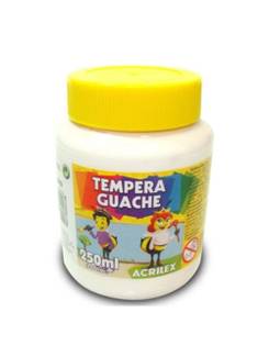 TINTA GUACHE 250ML  - BRANCO - UN - ACRILEX