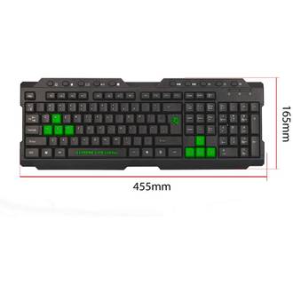 TECLADO GAMER DRAGON WAR TGDW - PRETO - UN - ELG