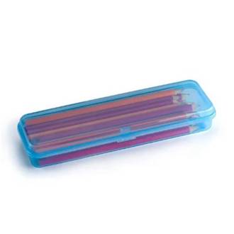 PORTA LAPIS PLASTICO PLUS NEON  - AZUL - UN - MAXCRIL