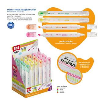 MARCA TEXTO CLEAR APAGAVEL - 910882 - CX 24 - TRIS