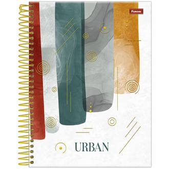 CADERNO COLEGIAL CAPA DURA 1X1 80FLS - URBAN - PCT 4 - FORONI