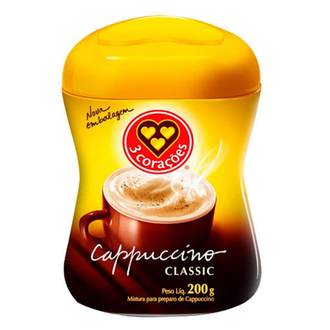 CAPPUCCINO CLASSICO 200G - UN - 3 CORACOES
