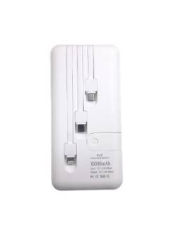 CARREGADOR PORTATIL 10000MAH BT-1020 - BRANCO - UN - MAKETECH