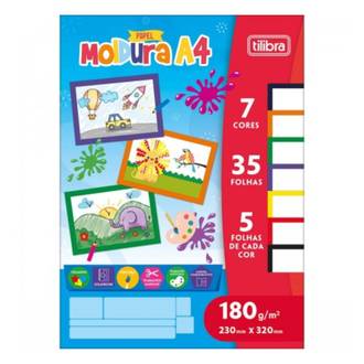 BLOCO MOLDURA A4 35FL - 120G - 7 CORES - UN - TILIBRA