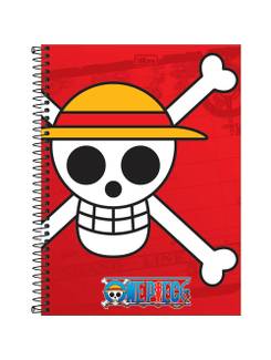 CADERNO UNIV CAPA DURA 10X1 160FLS - ONE PIECE - PCT 4 - TILIBRA