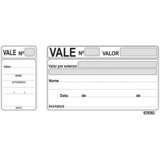 TALAO VALE COM CANHOTO 100 FOLHAS - 155X70MM - 10079 - PCT 20 - SAO DOMINGOS