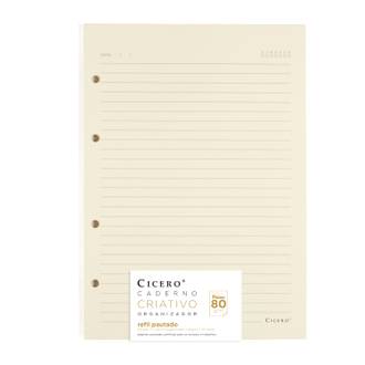 REFIL PAUTADO 80G 17X24 40FLS - UN - CICERO
