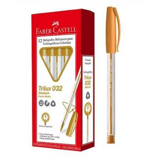 CANETA TRILUX COLORS 032 1,0MM - OURO - CX 12 - FABER