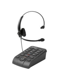 TELEFONE INTELBRAS HEADSET COM BASE DISCADORA HSB50 - PRETO - UN - INTELBRAS