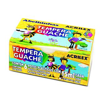 TINTA GUACHE 250ML  - AMARELO OURO - CX 06 - ACRILEX