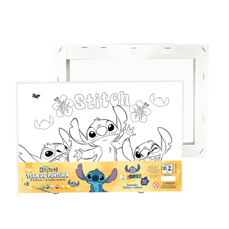 TELA PARA PINTURA C/ GUACHE 6 CORES - STITCH - 5606 - 22X16 - UN - DAC