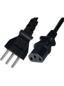 CABO FORCA TRIPOLAR PC/MONITOR 1,5M - 7131 / 10 AMPERES - PRETO - UN - MD9