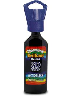 TINTA DIMENSIONAL BRILLIA 35ML 12112  - PRETO - UN - ACRILEX