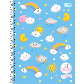 CADERNO UNIV CAPA DURA 1X1 80FLS - QUADRICULADO - SPICE - PCT 4 - TILIBRA