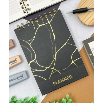 PLANNER PERMANENTE ESPIRAL A4 / BLACK GOLD SK2106 - UN - SKYPAPER